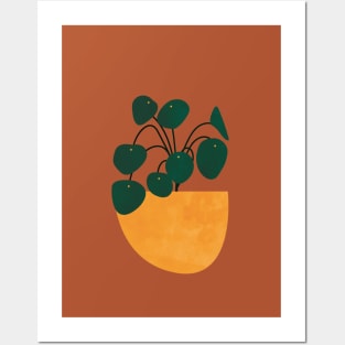 Houseplant, Print, Terracotta, Mid Century, Modern Art Posters and Art